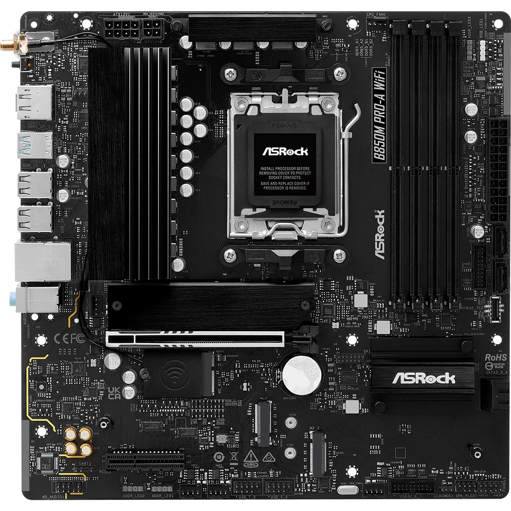 ..... Материнская плата ASRock B850M Pro-A WiFi (0612) Б/У царапина на радиаторе