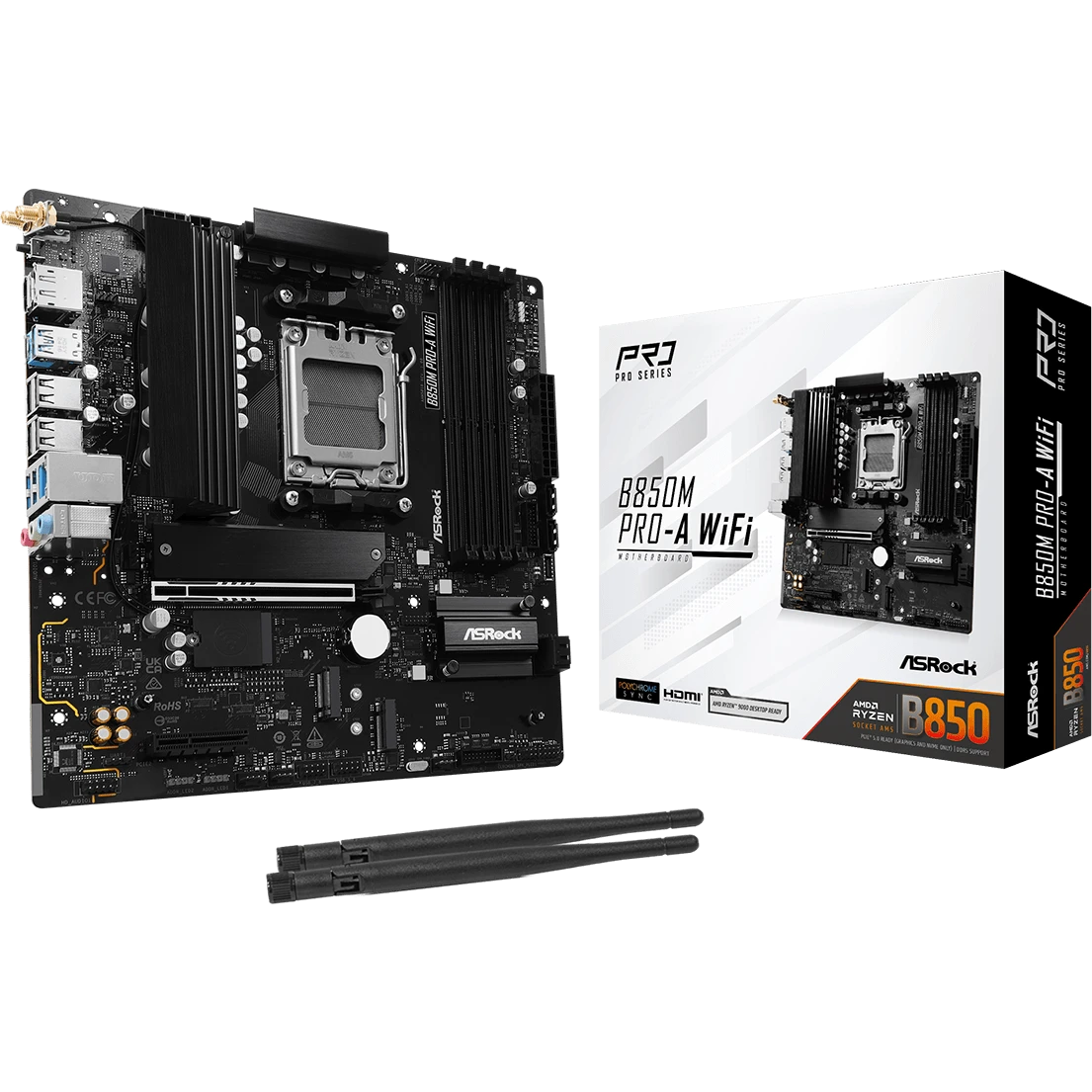 ..... Материнская плата ASRock B850M Pro-A WiFi (0612) Б/У царапина на радиаторе - фото 5