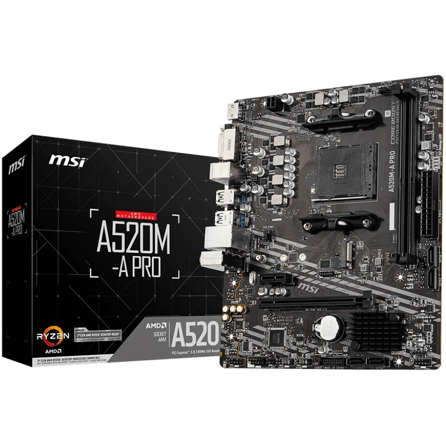 ..... Материнская плата MSI A520M-A PRO (4285) Б/У - фото 4