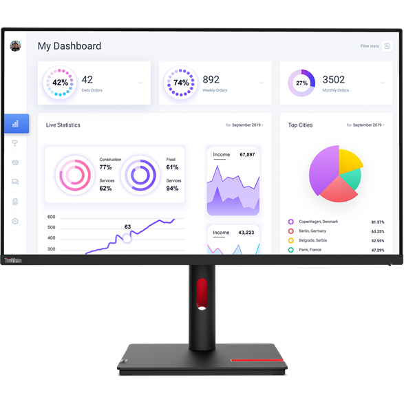 Монитор Lenovo 32" ThinkVision T32P-30 (63D2GAS1CB)