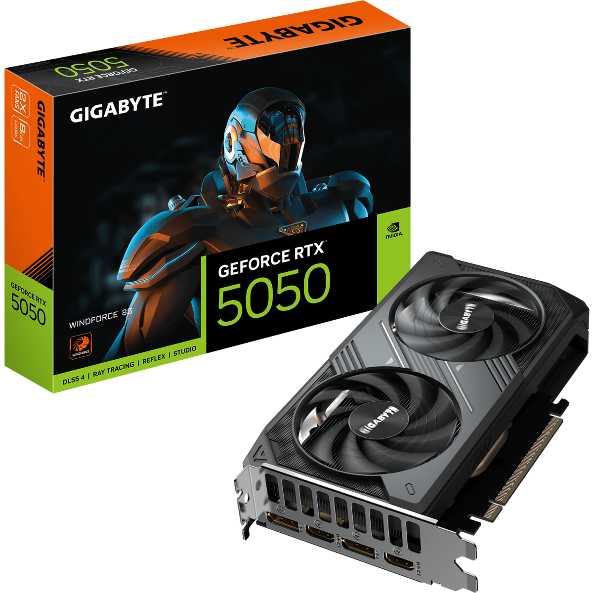 Видеокарта NVIDIA GeForce RTX 5050 Gigabyte WINDFORCE 8Gb (GV-N5050WF2-8GD) - фото 10