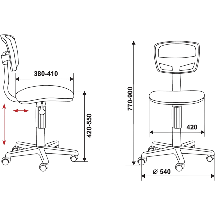 Офисное кресло Бюрократ CH-299NX Black - CH-299NX/15-21 - фото 5