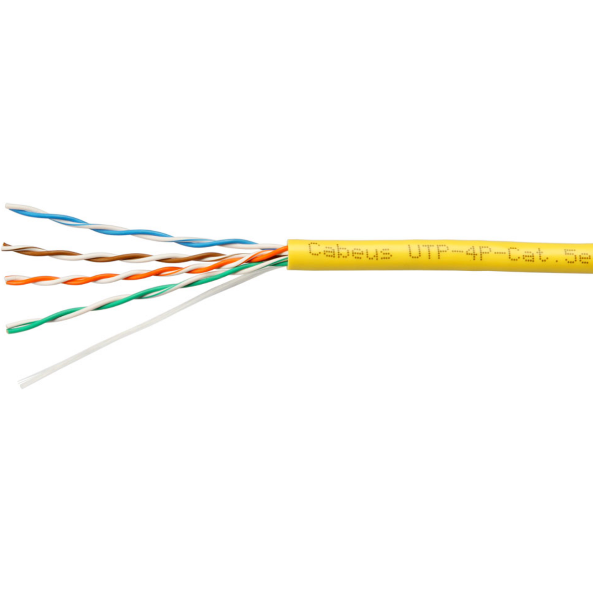Бухта Cabeus UTP-4P-Cat.5e-SOLID-YL-20, 20м
