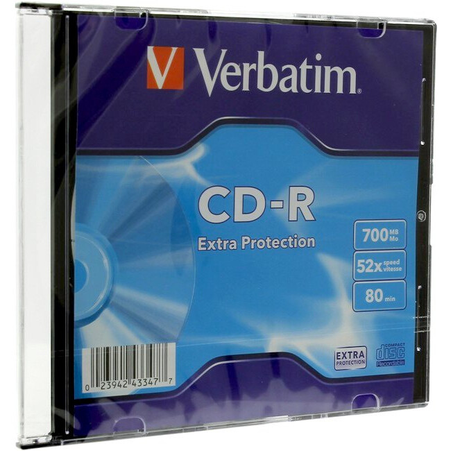 Диск CD-R Verbatim 700MB 52x Extra Protection Slim Case (200 шт.)