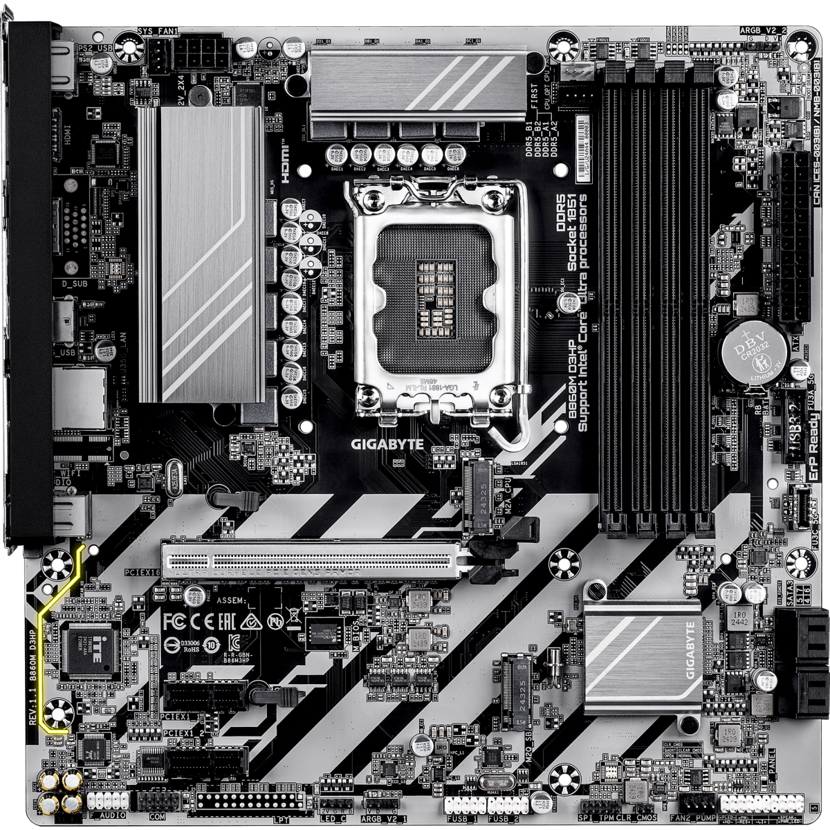 Материнская плата Gigabyte B860M D3HP (rev. 1.1)