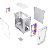 Корпус Powercase Mistral Micro A3W ARGB V2 White (CMMAW-A3-V2)