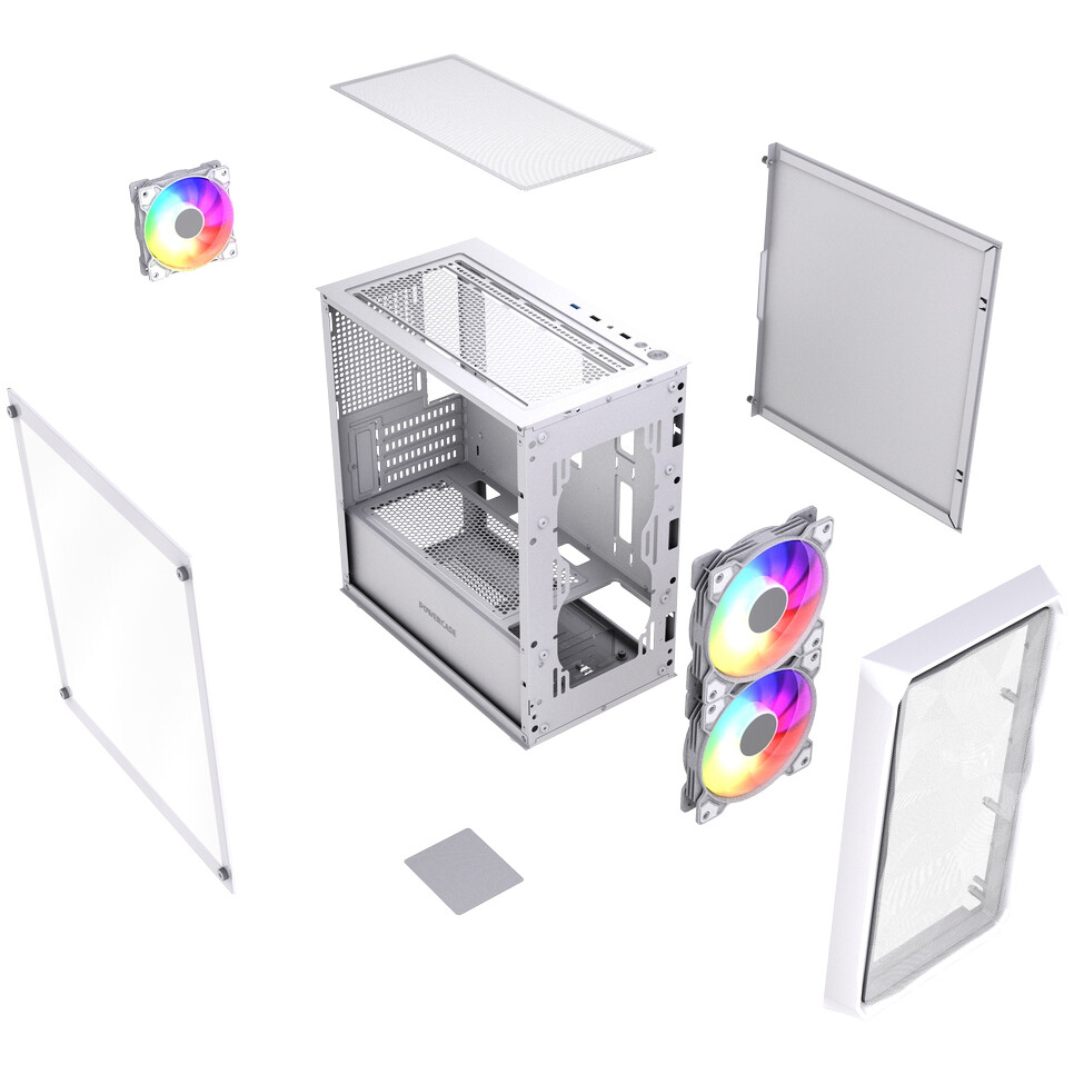 Корпус Powercase Mistral Micro A3W ARGB V2 White - CMMAW-A3-V2 - фото 8