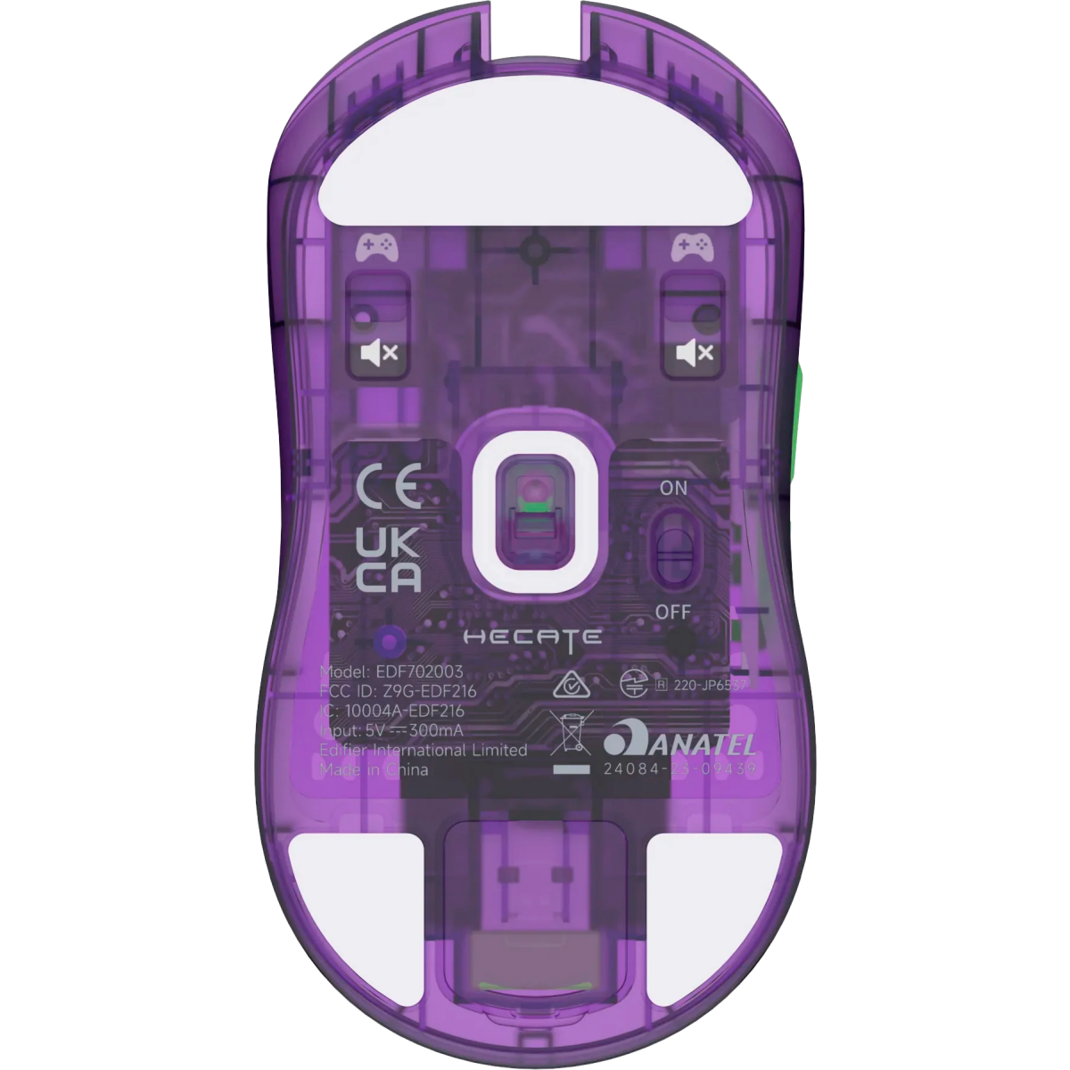 Мышь Edifier G3M PRO Transparent Purple - фото 4