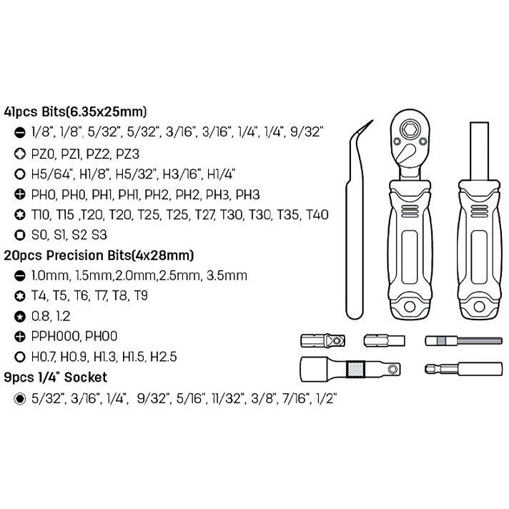 Набор отвёрточный Deli DL250078 - фото 8