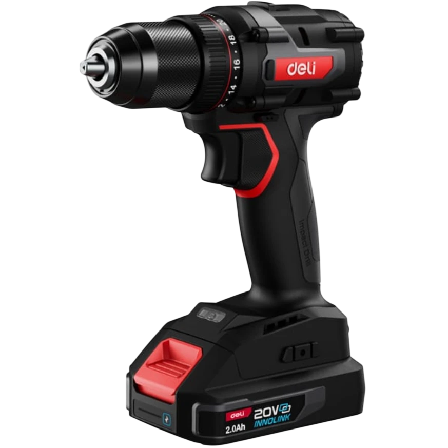 Дрель-шуруповёрт Deli DE-DZ20-1