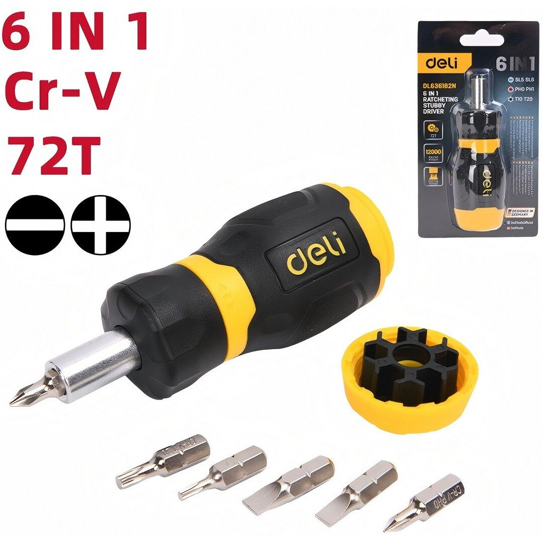 Набор отвёрточный Deli DL636182N - фото 2