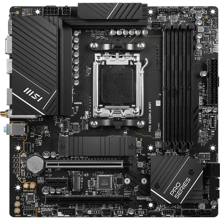 ..... Материнская плата MSI PRO B650M-A WIFI (2389) из ремнота, OEM, без комплекта