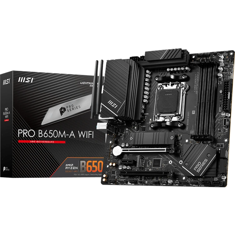 ..... Материнская плата MSI PRO B650M-A WIFI (2389) из ремнота, OEM, без комплекта - фото 5