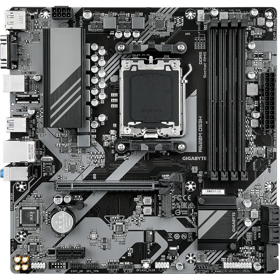 ..... Материнская плата Gigabyte A620M DS3H (0994) из ремнота, OEM