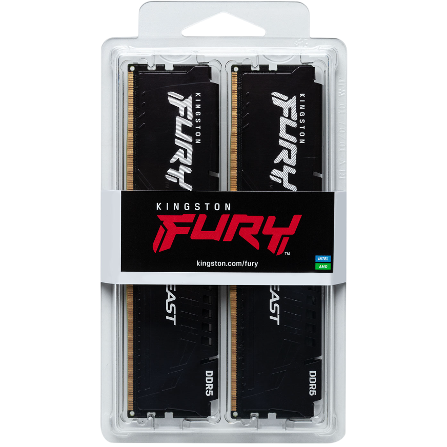 Оперативная память 32GB DDR5 6400MHz Kingston Fury Beast (KF564C32BBEK2-32) (2x16GB KIT) - фото 4