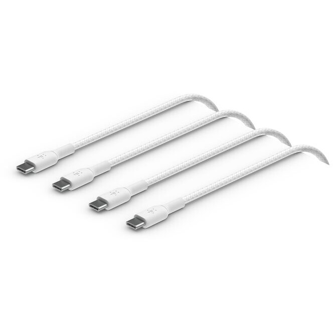Кабель USB Type-C - USB Type-C, 1м, Belkin CAB004bt1MWH2PK (2 шт.)