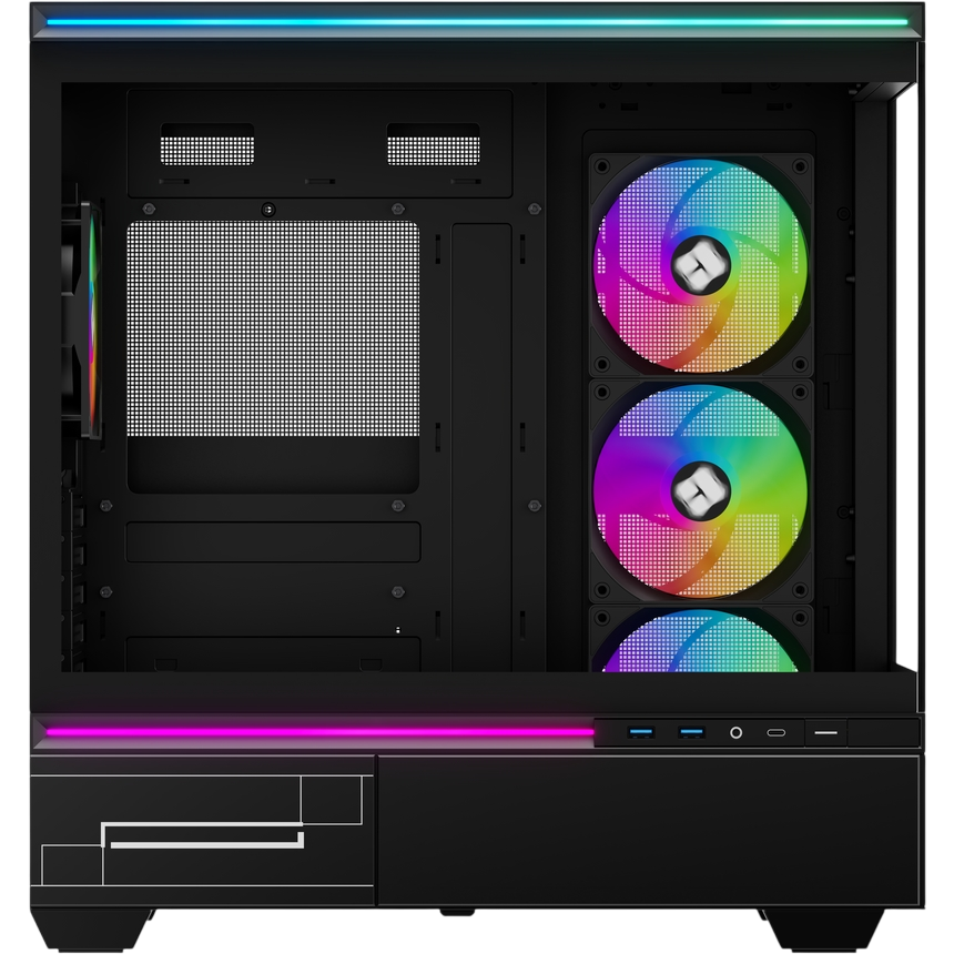 Корпус Thermalright M10 FAN4-C Black - TRTLM10BF4C - фото 6