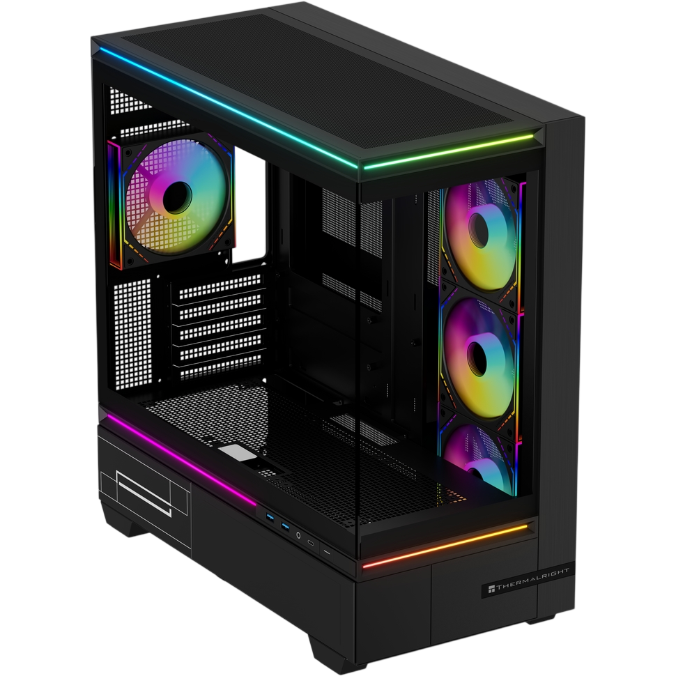 Корпус Thermalright M10 FAN4-M Black - TRTLM10BF4M - фото 5