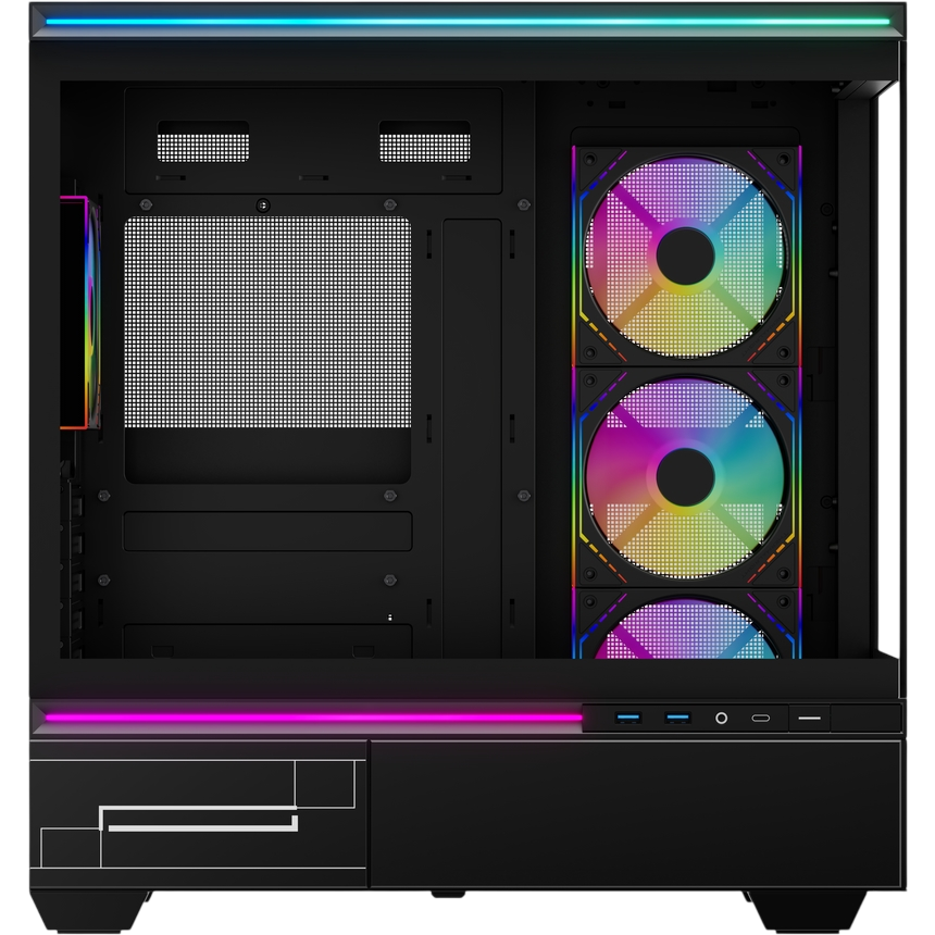 Корпус Thermalright M10 FAN4-M Black - TRTLM10BF4M - фото 6