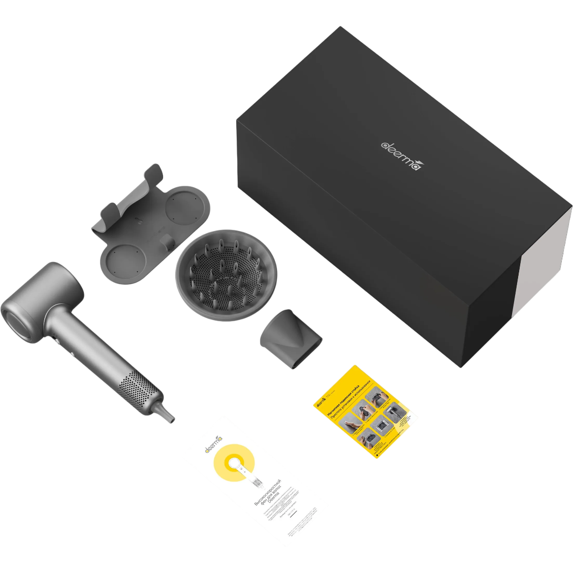 Фен Deerma DEM-CF51W Dark Grey - фото 6