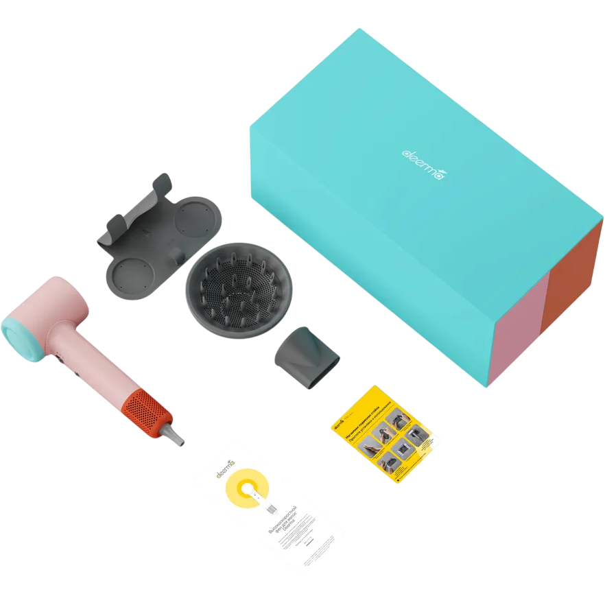 Фен Deerma DEM-CF51W Pink/Turquoise - фото 6