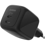 Сетевое зарядное устройство Belkin BoostCharge Pro Dual USB-C GaN Wall Charger 67W Black (WCH020kqBK)