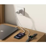 Сетевое зарядное устройство Belkin BoostCharge Pro 3-Port GaN Wall Charger 70W White (WCH018HQWH)