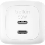 Сетевое зарядное устройство Belkin BoostCharge Pro Dual USB-C GaN Wall Charger 50W White (WCH019kqWH)