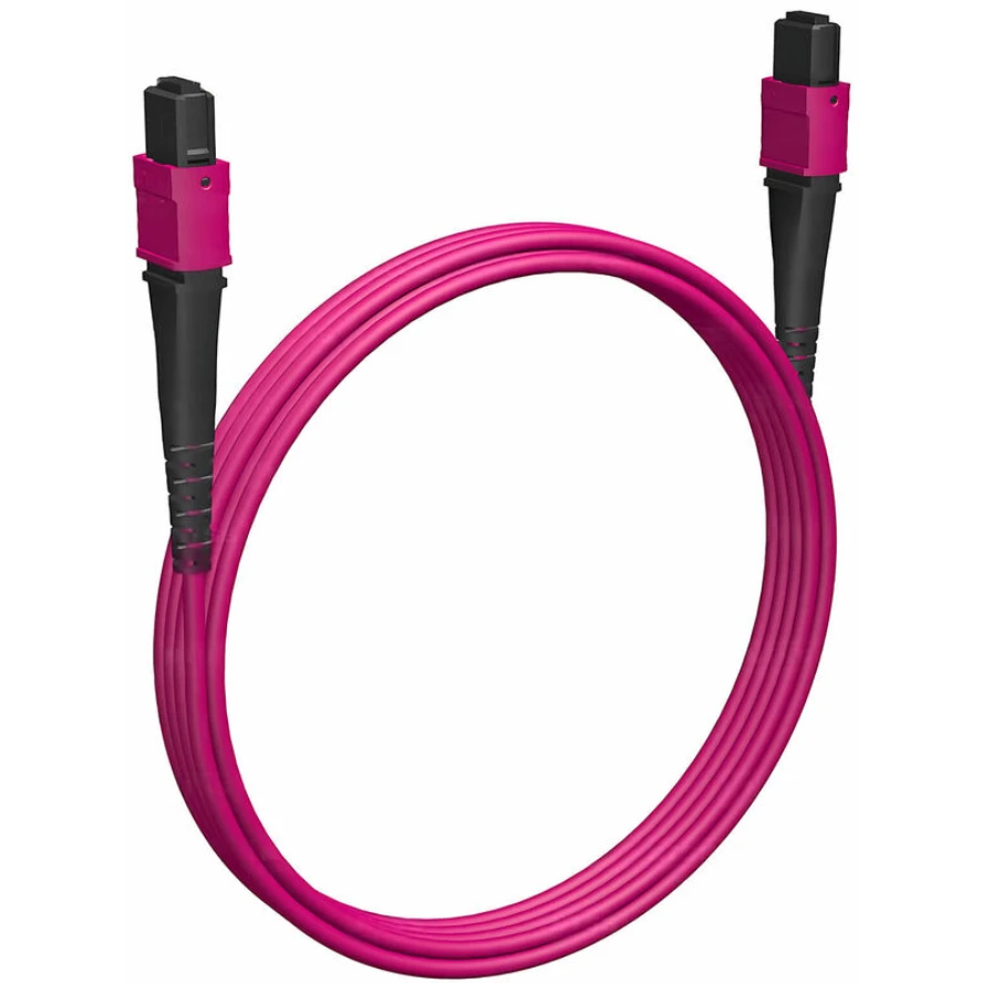 Патч-корд Cabeus FOP-50-OM4-12-MPO(F)-12-MPO(F)-B-1m, 1м