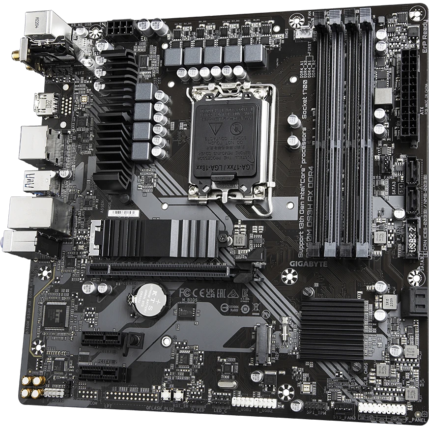 ..... Материнская плата Gigabyte B760M DS3H AX DDR4 (2947) Б/У - фото 3