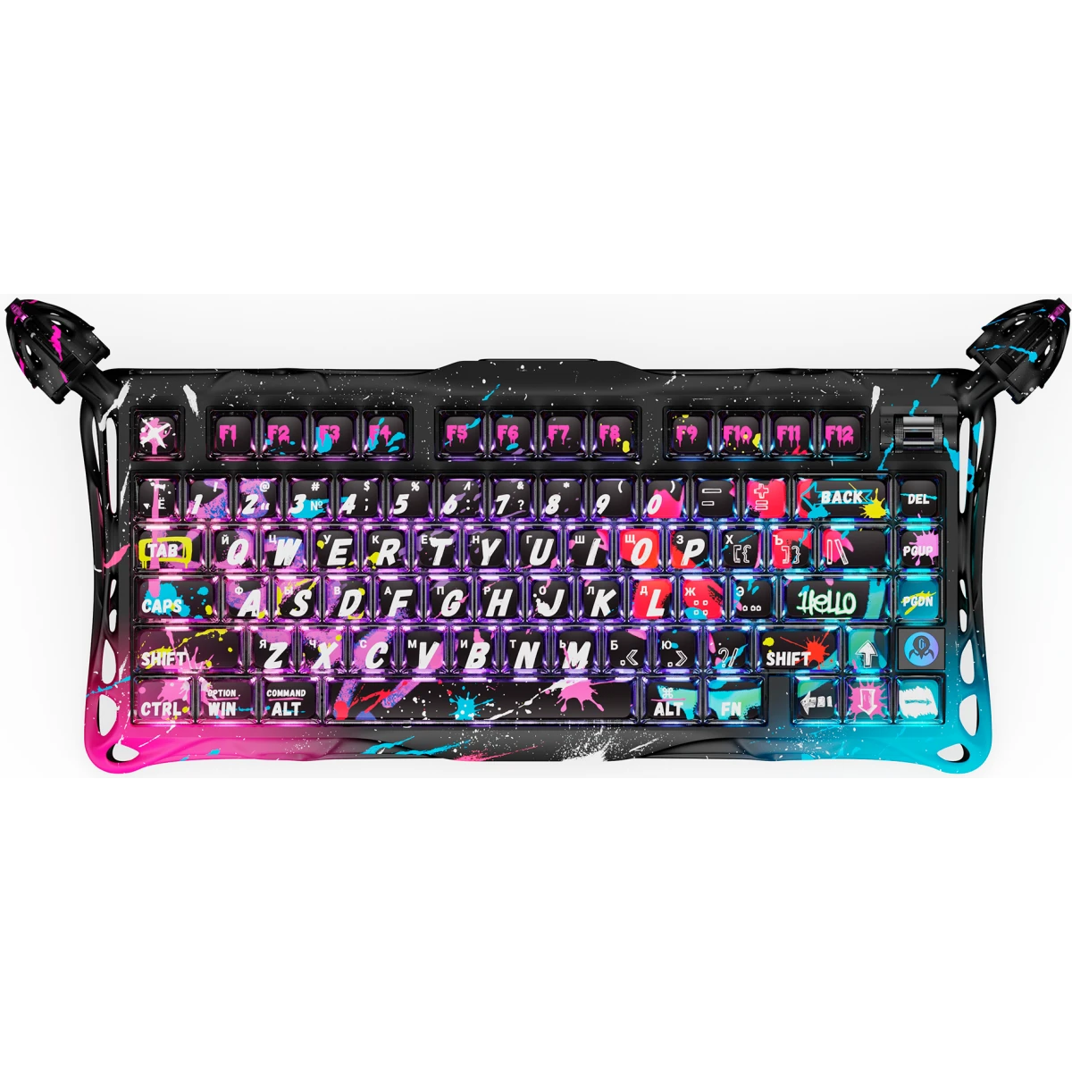 Клавиатура Gravastar Mercury V75 Pro Neon Graffity - V75 Pro CG BLK