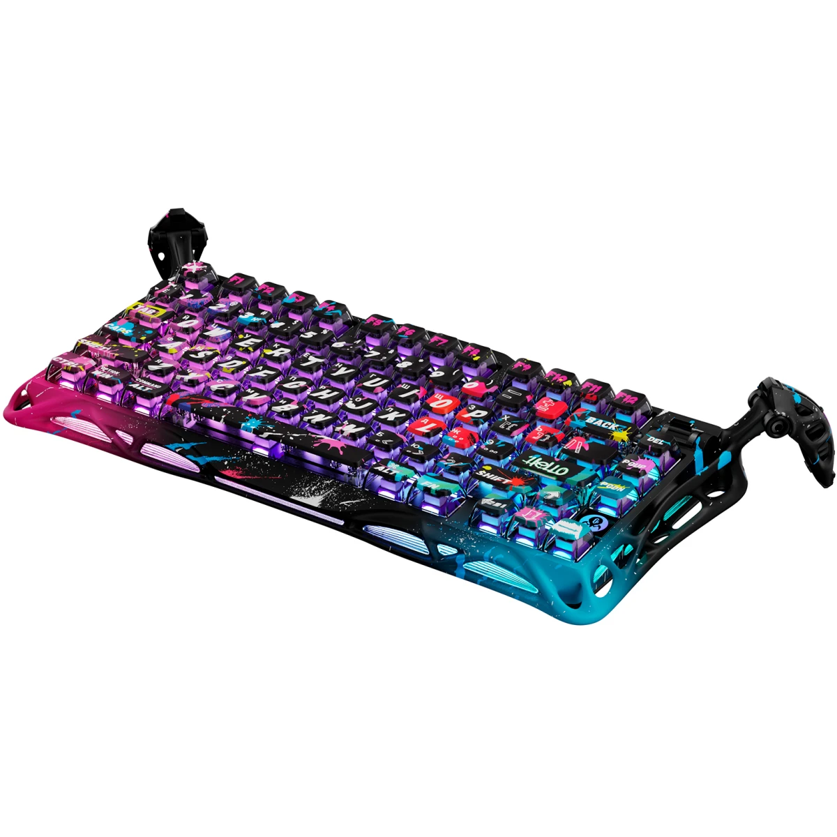 Клавиатура Gravastar Mercury V75 Pro Neon Graffity - V75 Pro CG BLK - фото 2