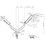 Кронштейн Cactus CS-VM-MG-82-BK Black