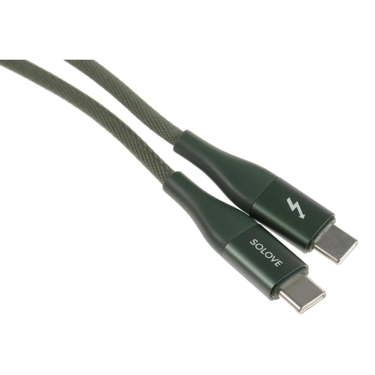 Кабель USB Type-C - USB Type-C, 1м, SOLOVE DW3 Green