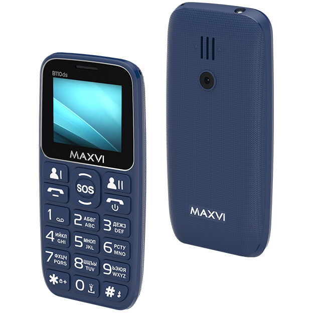 Телефон MAXVI B110ds Blue - фото 2