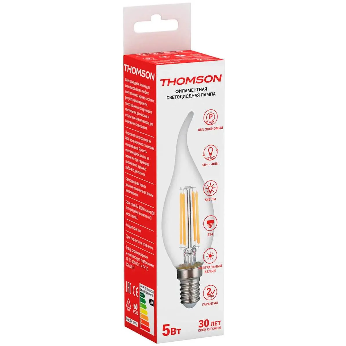 Филаментная лампочка Thomson TH-B2074 (5 Вт, E14) - фото 2