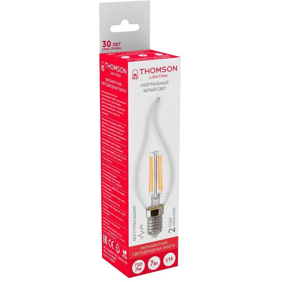 Филаментная лампочка Thomson TH-B2076 (7 Вт, E14) - фото 2