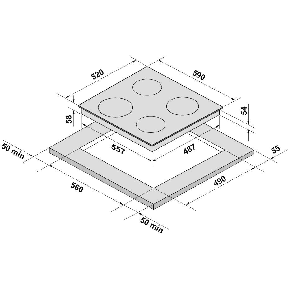 Индукционная варочная панель KRONA GENESIS 60 BL - КА-00005709 - фото 6