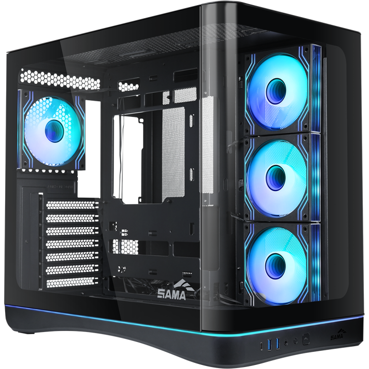 Корпус SAMA V62S Black - V62S-BKADA4X1-GL - фото 2