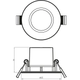 Светильник Philips DIVE SL261 RD 070 5.5W 27K BL IP65R 1PK (929002680331)
