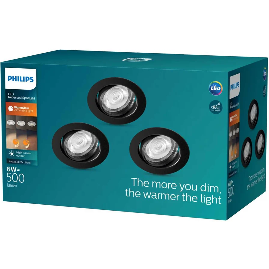 Светильник Philips IMPALA WGDIM SL264 RD 068 6W 27K BL 3PK - 929002663733 - фото 10