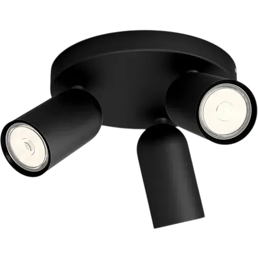 Светильник Philips PONGEE plate/spiral black 3xNW 230V