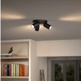 Светильник Philips PONGEE plate/spiral black 3xNW 230V (915005531301)