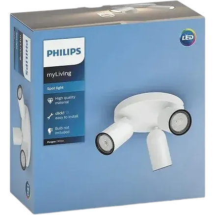 Светильник Philips PONGEE plate/spiral white 3xNW 230V - 915005531101 - фото 5