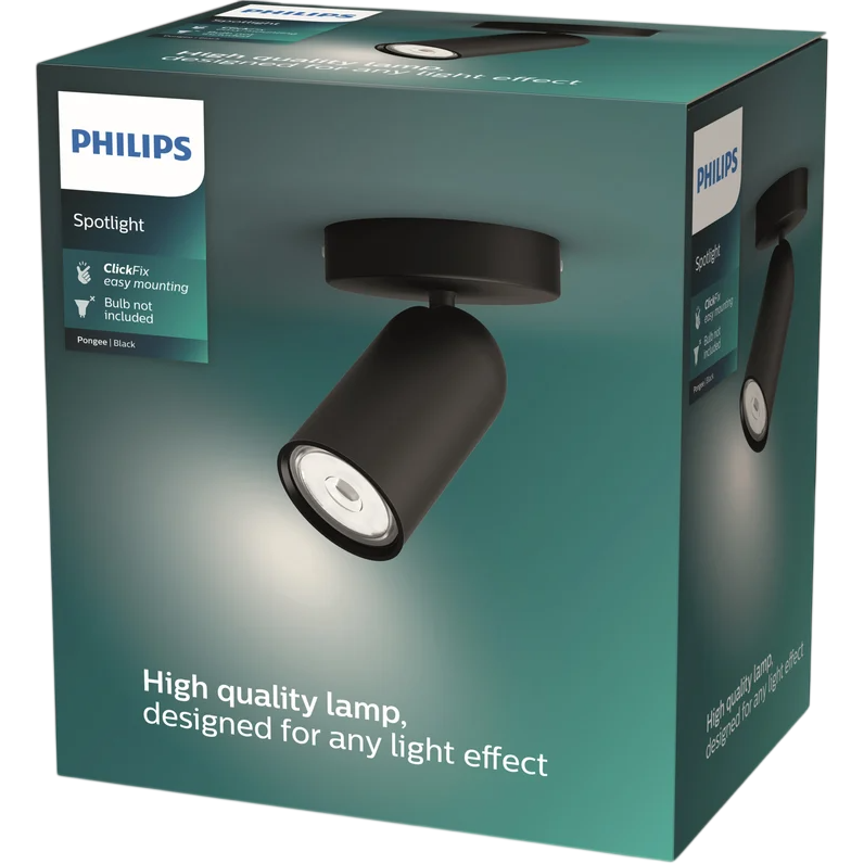 Светильник Philips PONGEE single spot black 1xNW 230V - 915005530701 - фото 4