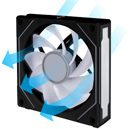 Вентилятор для корпуса Lian Li UNI Fan SL Infinity Wireless 120 Reverse Blade Black (3 шт.) - G99.12RSLIN1W3B.R0 - фото 8