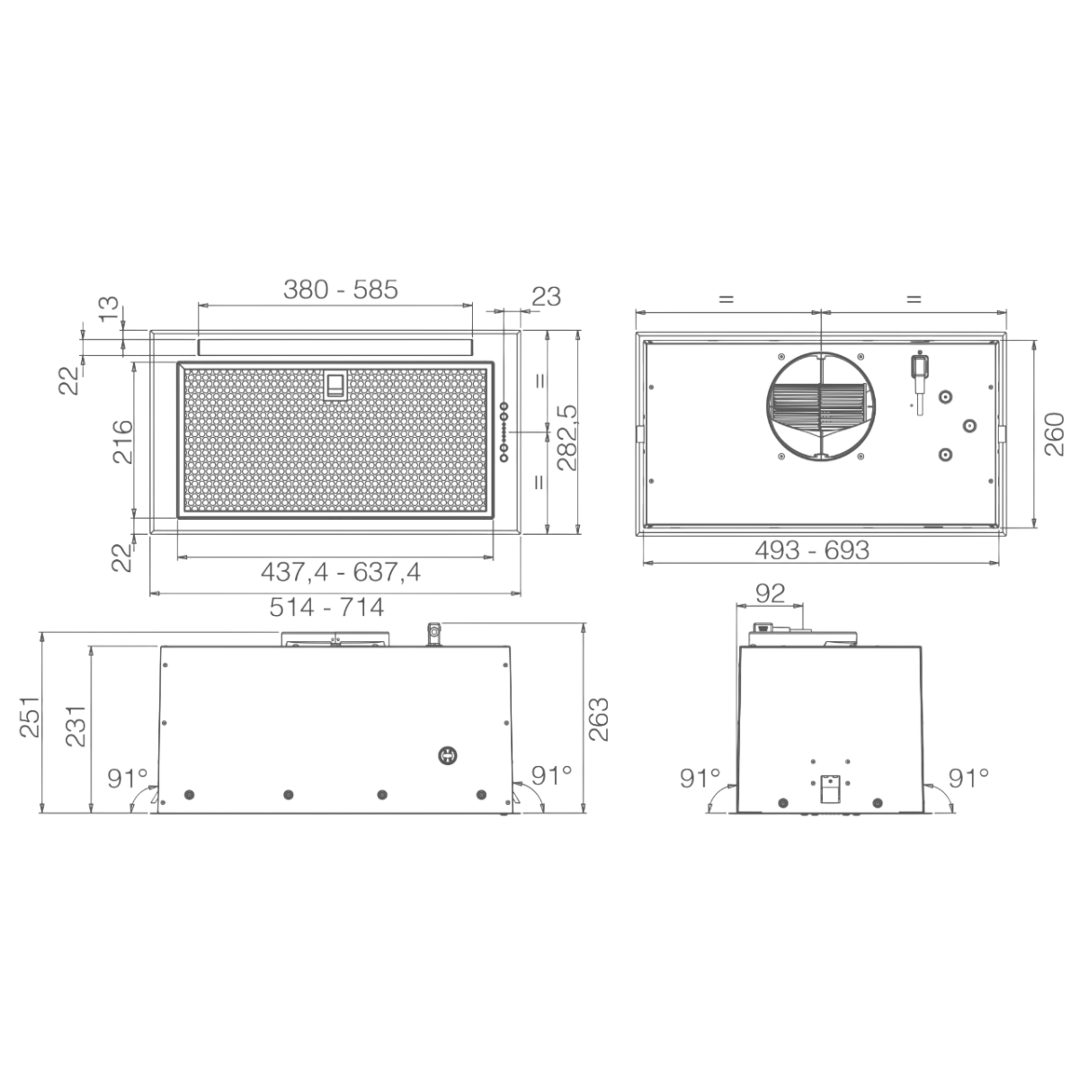 Вытяжка Elica Fold GR/A/72 - PRF0180820 - фото 4