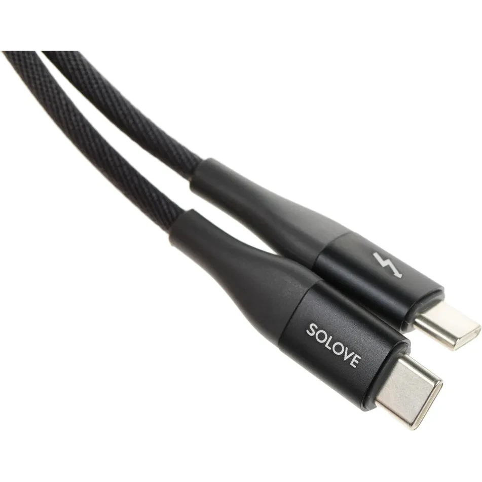 Кабель USB Type-C - USB Type-C, 1м, SOLOVE DW3 Dark Grey - DW3 DARK GREY RUS