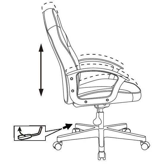 Игровое кресло Бюрократ Zombie 11LT Black/Blue - ZOMBIE 11LT BLUE - фото 5
