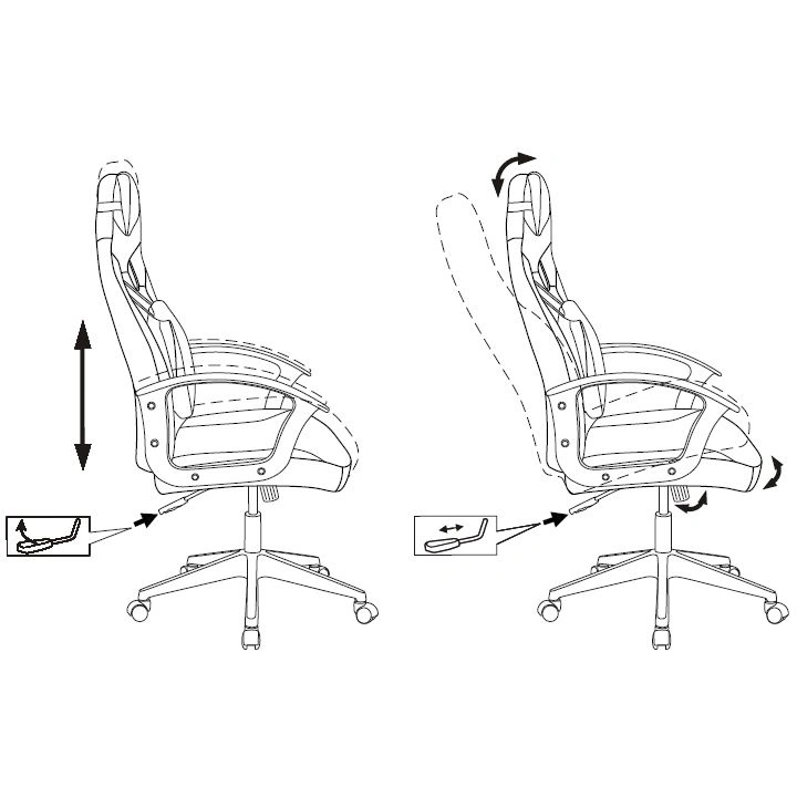 Игровое кресло Бюрократ Zombie Driver Black/Yellow - ZOMBIE DRIVER YEL - фото 12